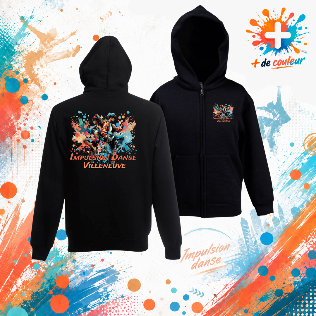 Sweat zippé Enfant - Impulsion Danse