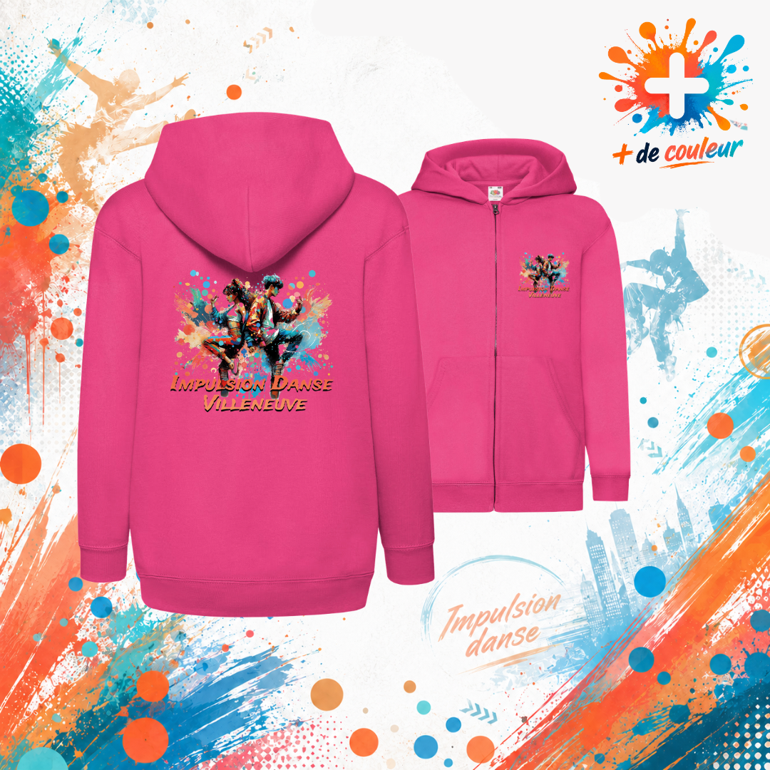 Sweat zippé Enfant - Impulsion Danse